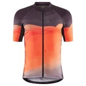 Craft Fietsshirt ADV ENDUR GRAPHIC leisteen grijs-oranje