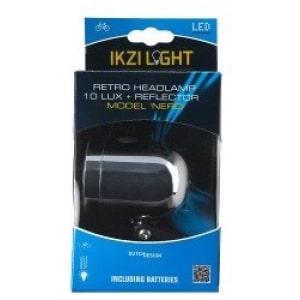 Ikzi Light koplamp Nero batterij 10 lux chroom