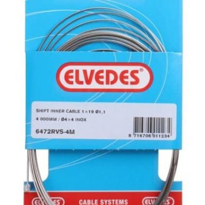 Elvedes schakel binnenkabel rvs 4m nippel 4x4