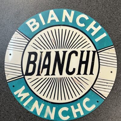 Bianchi Metalen wandbord van