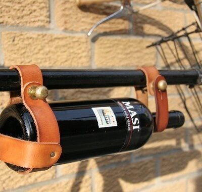 Cyclo Cadeau Wine bottle holder - dark brown