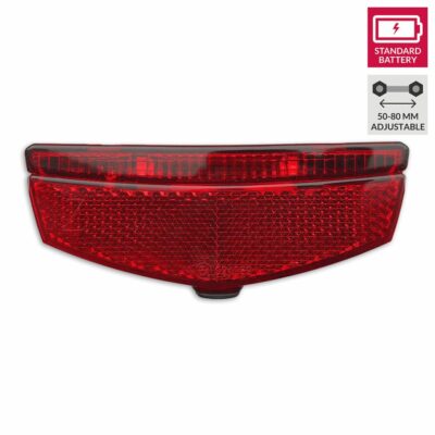 Lynx Reflector-Achterlicht 50/80mm aan/uit (Incl. 2 x AAA)