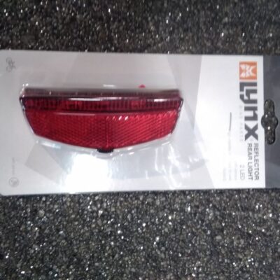Lynx Achterlicht/reflector op drager met sensor 50/80mm Incl. batt. 2 x AAA