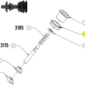 Cube 3117 - Battery Cover Push Button Nut M17 22Mm