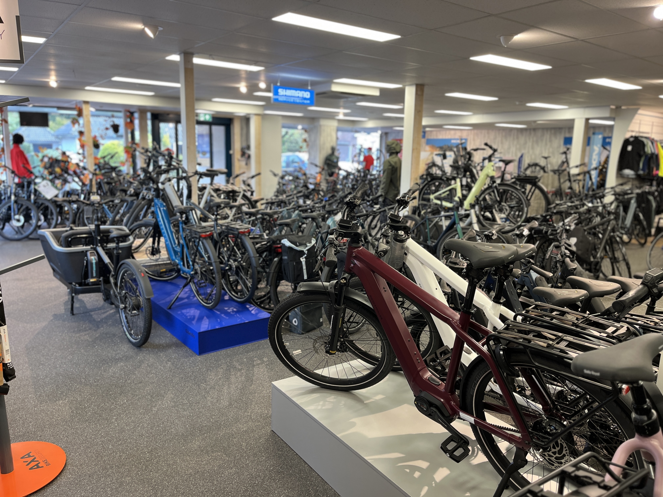 E-bikes in de showroom