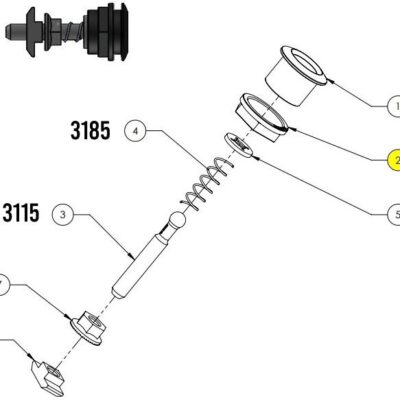 Cube 3117 - Battery Cover Push Button Nut M17 22Mm